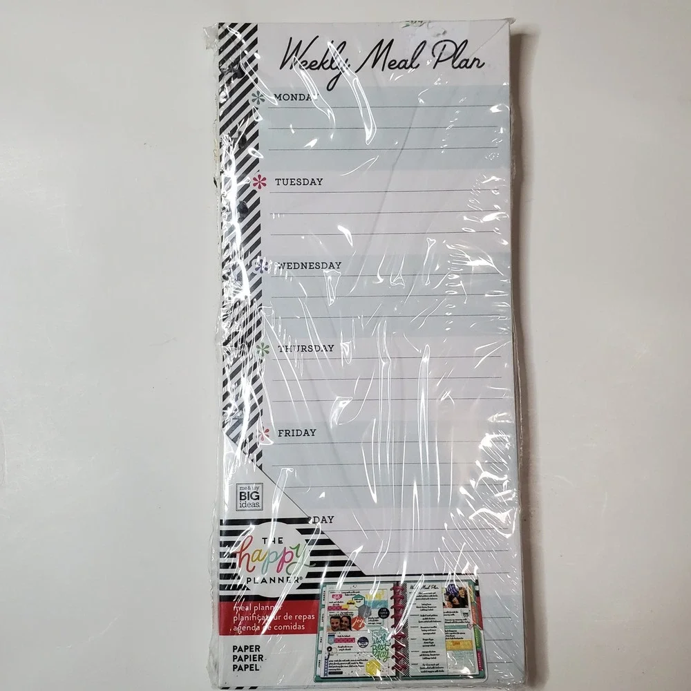 The Happy Planner Lot Budget Tracker Weekly Meal Plan and Rare Zipper Pouch New